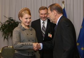 Yuliya Timoshenko and Javier Solana