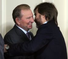 Leonid Kuchma and Vadim Novinskiy