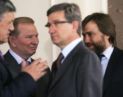 Vadim Novinskiy, Sergey Taruta and Leonid Kuchma