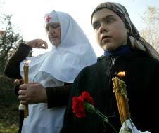 Перезахоронение останков солдат