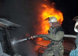 Пожар на фабрике в Харькове