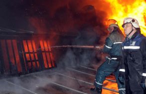 Пожар на фабрике в Харькове