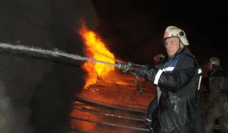 Пожар на фабрике в Харькове