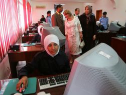 Екатерина Ющенко в женской академии полиции Джамахирии