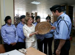 Екатерина Ющенко в женской академии полиции Джамахирии