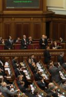 Члены правительства на заседании ВР