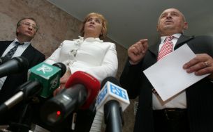 Viktor Khmilyovskiy, Valentina Semenyuk-Samsonenko and Anatoliy Otchenash