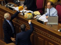 Arseny Yatsenyuk and Aleksandr Stoyan