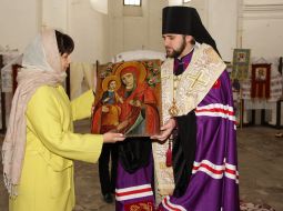 Olga Bogomolets and Bishop Illarion