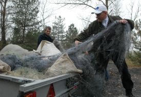 Ecological action ”Burning of networks of poachers”