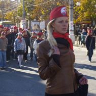 Participant of mass-meeting, devoted to 91th anniversary оf October socialistic revolution