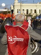 Participant of mass-meeting, devoted to 91th anniversary оf October socialistic revolution