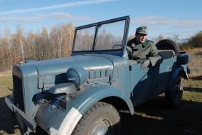 Participant of reconstruction of fights