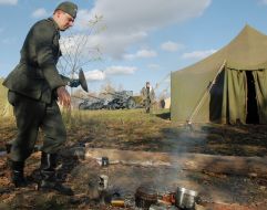 Participants of reconstruction of fights