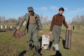 Participants of reconstruction of fights