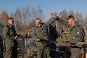 Participants of reconstruction of fights