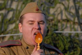 Soldier with a spoon