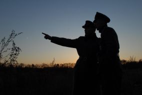 Participants of reconstruction of fights