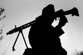 Participant of reconstruction of fights