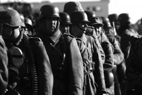 Participants of reconstruction of fights