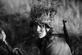 Participant of reconstruction of fights