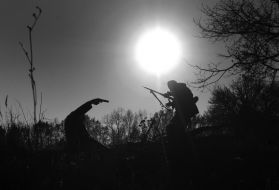 Participants of reconstruction of fights