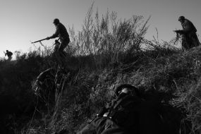 Participants of reconstruction of fights