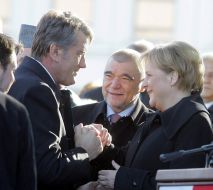 Viktor Yushchenko and Angela Merkel