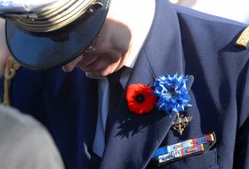 Participant of solemn ceremony occasionally ”Day of memory”