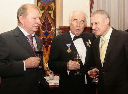 Vitaliy Masol, Leonid Kuchma and Grigoriy Surkis