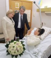Yekaterina Yushchenko, Viktor Yushchenko and Nila Kryukova