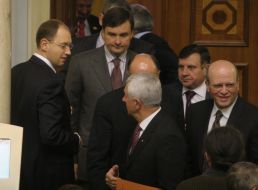 Arseniy Yatsenyuk, Adam Martynyuk and Roman Zvarich