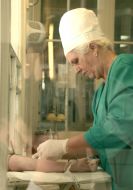 Volunteer donates blood