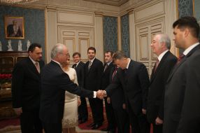 Carl XVI Gustaf, Grigoriy Nemyrya, Bogdan Danilishin and Yuliya Timoshenko