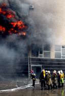 Пожар в Центральном универмаге в Макеевке