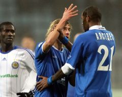 Ismael Bangoura, Eduardo Alsides and Maksim Kalinichenko