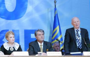 Viktor Yushchenko, Boris Paton and Yulia Timoshenko