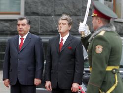 Emomali Rakhmon (Rakhmonov) and Viktor Yushchenko