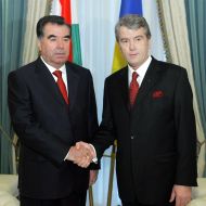 Emomali Rakhmon (Rakhmonov) and Viktor Yushchenko