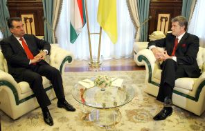 Emomali Rakhmon (Rakhmonov) and Viktor Yushchenko
