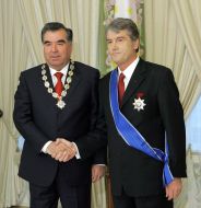 Emomali Rakhmon (Rakhmonov) and Viktor Yushchenko