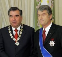 Emomali Rakhmon (Rakhmonov) and Viktor Yushchenko