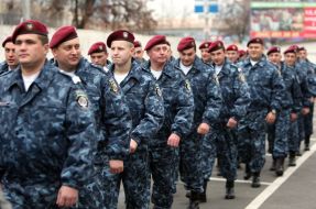 Fighters of the special division ”Berkut”
