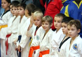 Boys watch at exhibition trials