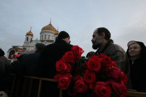 Believers stands in line