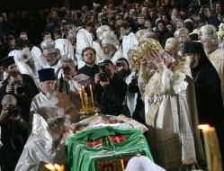 Funeral service сeremony of Aleksy II