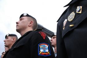Marine infantrymen aboard a corvette ”Ternopol”