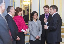 Viktor Yushchenko, Viktor Pinzenik and Ceyla Pazarbasioglu