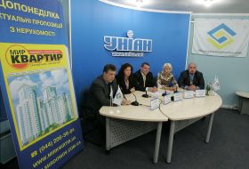 Ukraine real estate specialists Union’s press-conference in UNIAN