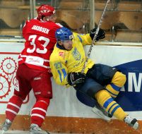 Hockey. Ukraine team vs. Denmark team